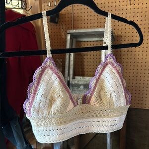 Free People crochet lace bralette